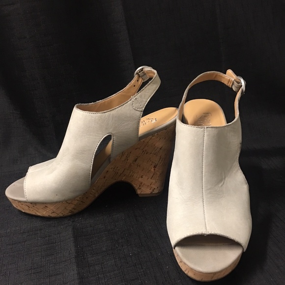Franco Sarto open toe sling back wedge sandals 9 - Picture 2 of 5